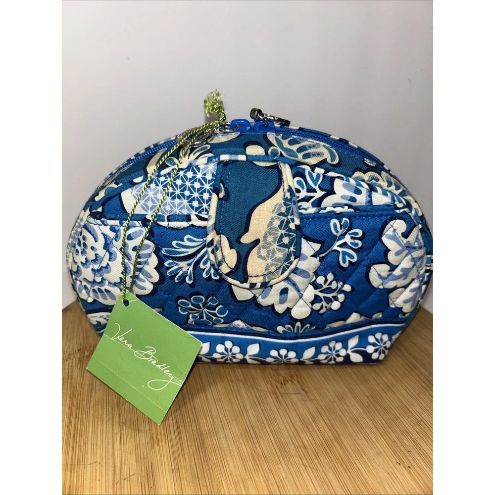 Vera Bradley Blue Lagoon Pocket Cosmetic Bag NEW